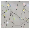 LED božična nano veriga, 1,9 m, 2x AA, notranja, večbarvna, časovnik 