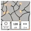 LED božična veriga nihajoča, 12 m, zunanja in notranja, vintage/rdeča 