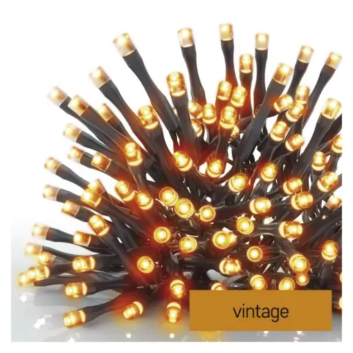 LED božična veriga nihajoča, 12 m, zunanja in notranja, vintage/rdeča 
