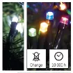 LED božična veriga 2v1, 10 m, zunanja in notranja, hladno bela/večbarvna, programi 