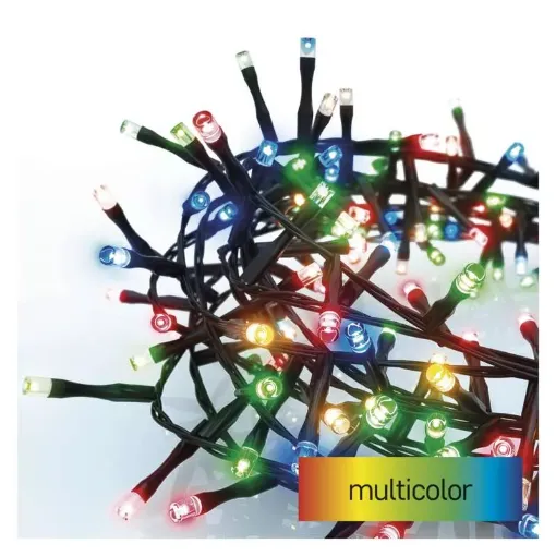 LED božična veriga – jež, 8 m, zunanja in notranja, večbarvna, časovnik 