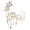 LED vprega severnih jelenov – 47 cm,notranji, toplo bela, beterijska